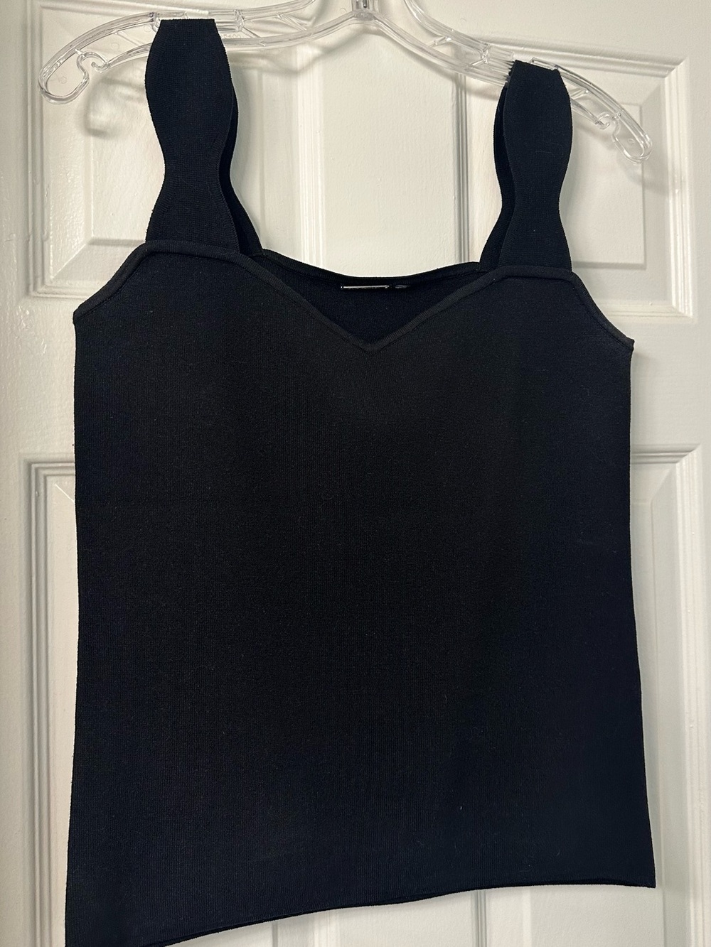 Black Sleeveless V-Neck Tank Top